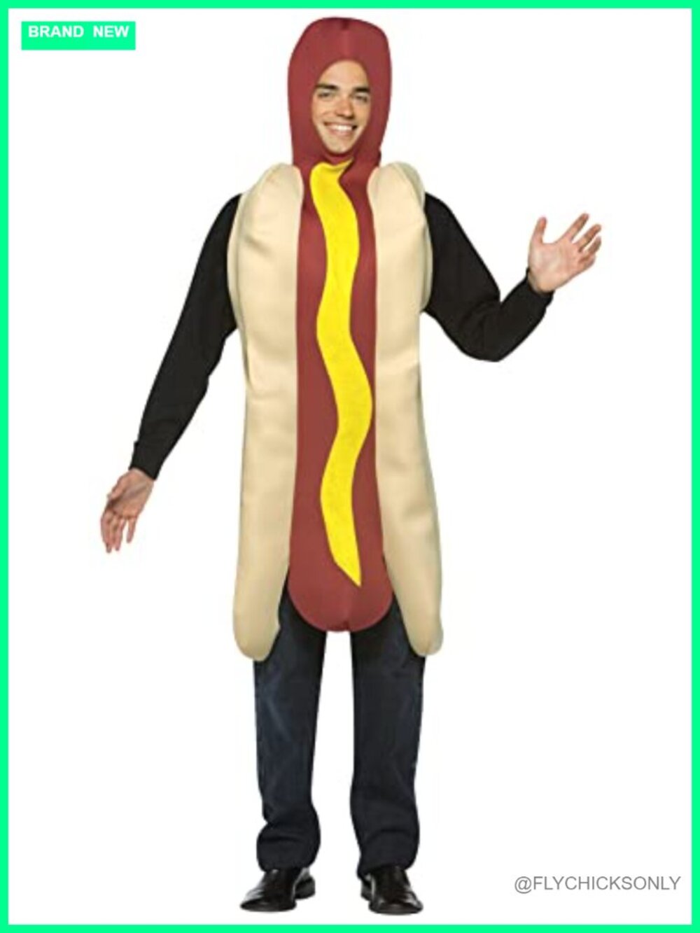 Hot Dog Costume One-Piece Tunic Adult Size One Size - Fun Halloween Outfit
